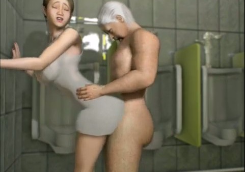 Зрелый начальник трахает любовницу в туалете бизнес центра